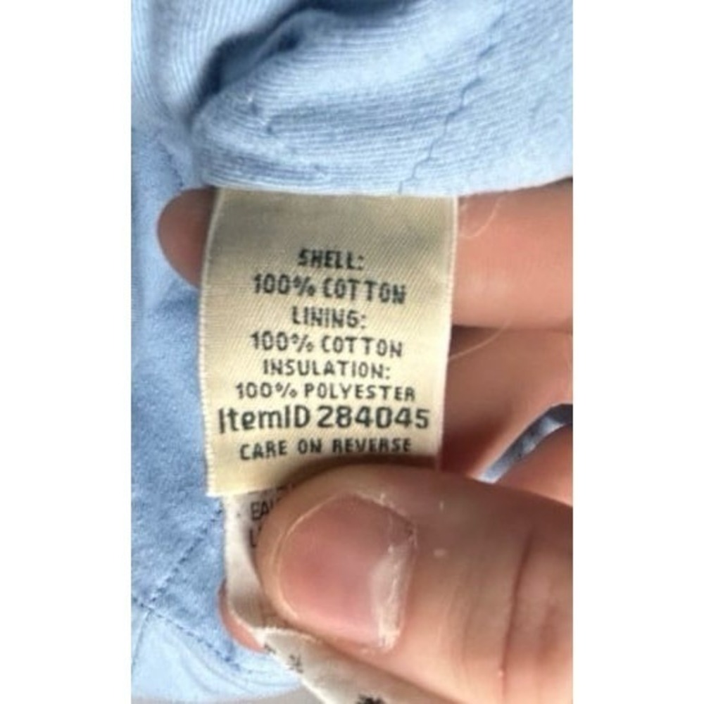 Vintage Y2k L.L. Bean Quilted Lined Blue Flannel Button Up Shacket Womens Medium - Picture 4 of 8